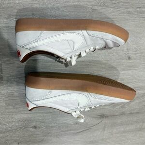 White Sneakers with Gum Sole